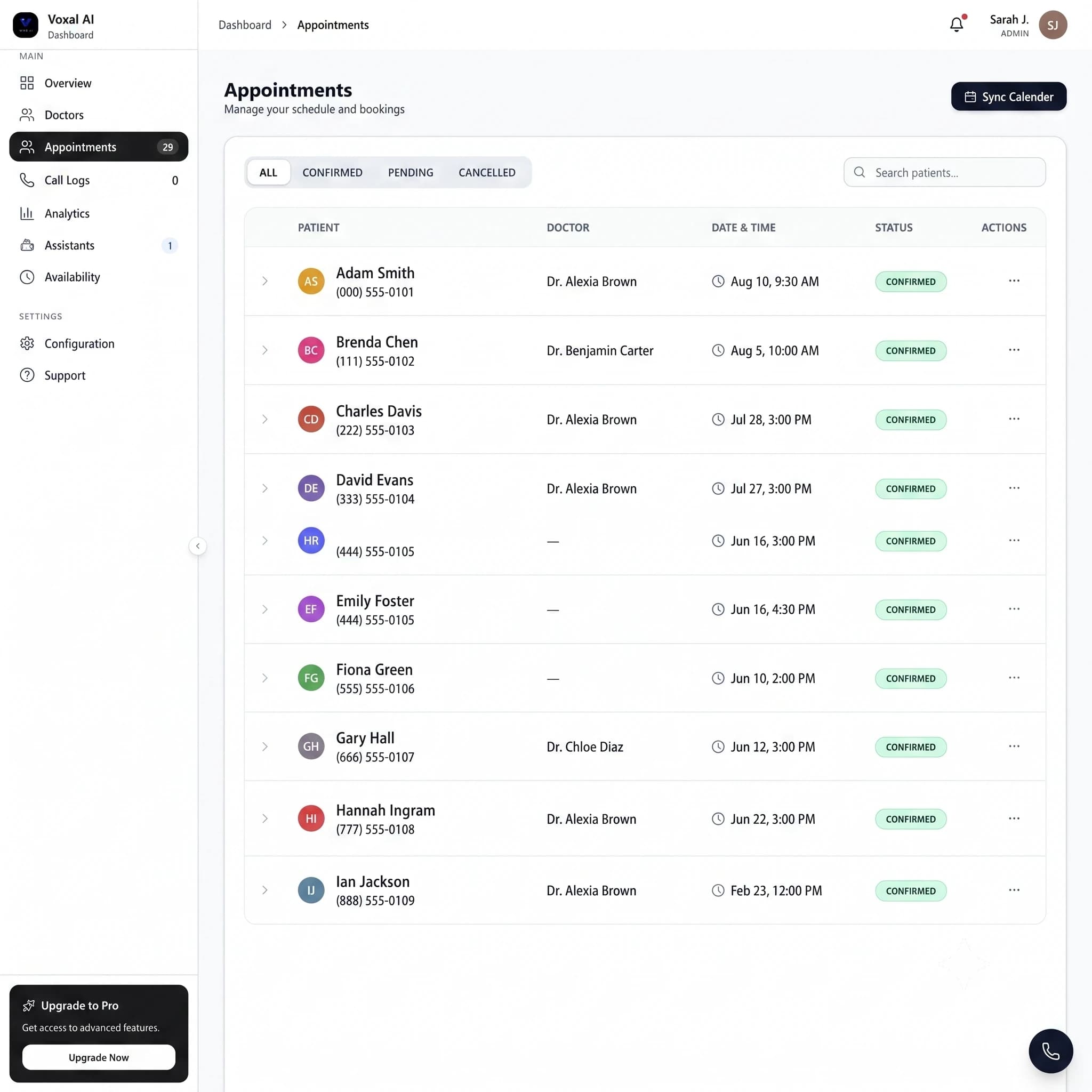 Every booking organized before your staff even look